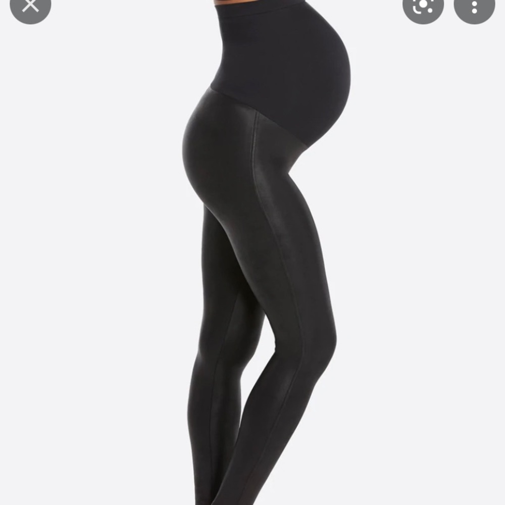 Mama Spanx Faux Leather Maternity Leggings